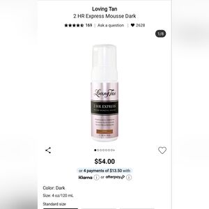 Loving Tan 2 HR Express Mousse Dark
